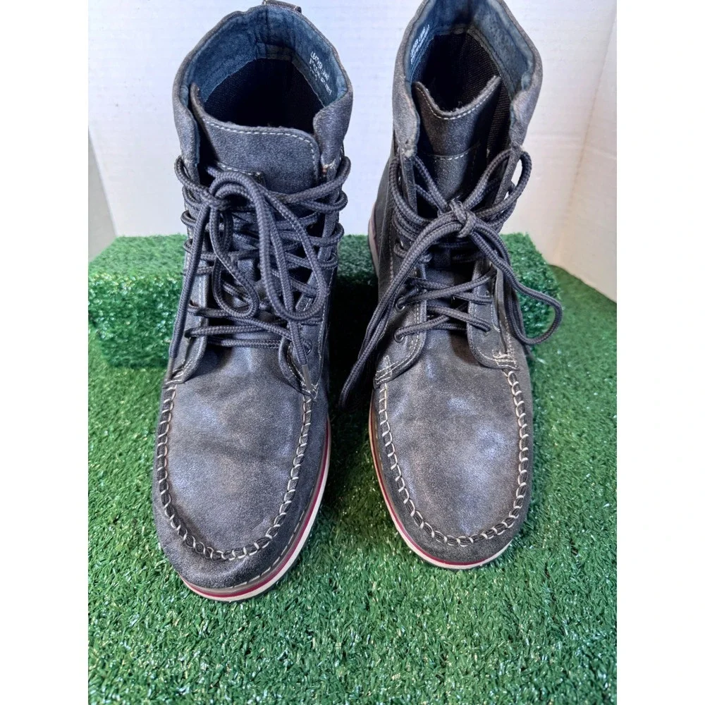 Polar Fox Men Dark Gray Lace Up‎ Ankle Boots Size 9
